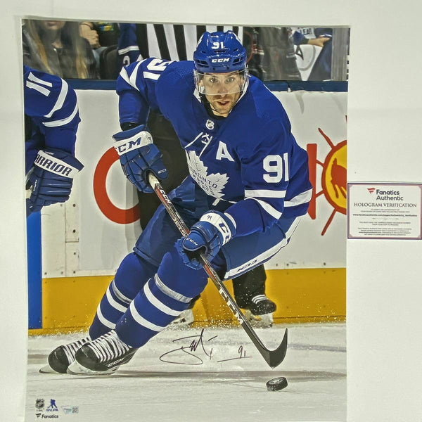 Autographed/Signed JOHN TAVARES Toronto Maple Leafs 16x20 Photo Fanatics COA