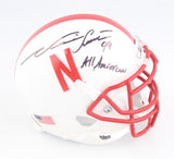 Neil Smith Signed Nebraska Cornhuskers Mini Helmet Inscribed "All American" JSA