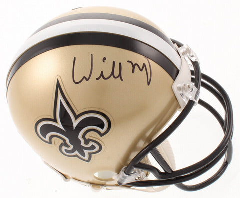 Willie Roaf Signed New Orleans Saints Mini Helmet (Beckett COA) HOF Off. Lineman