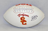 Brian Cushing Autographed USC Trojans Logo Football- JSA W Auth *Right