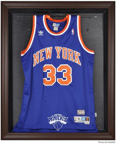 New York Knicks Brown Framed Jersey Display Case Authentic