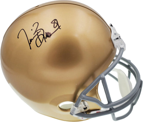TIM BROWN AUTOGRAPHED SIGNED NOTRE DAME FULL SIZE REPLICA HELMET BECKETT 189389