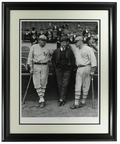 Ready to Play Babe Ruth & Jack Bentley Framed Historical Archive LE 17x22 Giclee