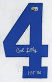 Bob Lilly "HOF 80" Authentic Signed White Pro Style Jersey BAS Witnessed