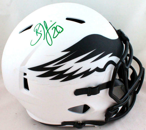 Brian Dawkins Autographed Eagles Lunar Speed F/S Helmet- Beckett W *Green