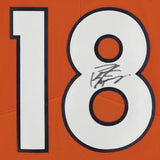 Framed Peyton Manning Denver Broncos Autographed Orange Nike Elite Jersey