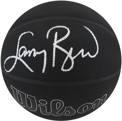 Larry Bird Signed Wilson I/O Black 75th Annv Logo Basketball (SS COA/ BIRD HOLO)