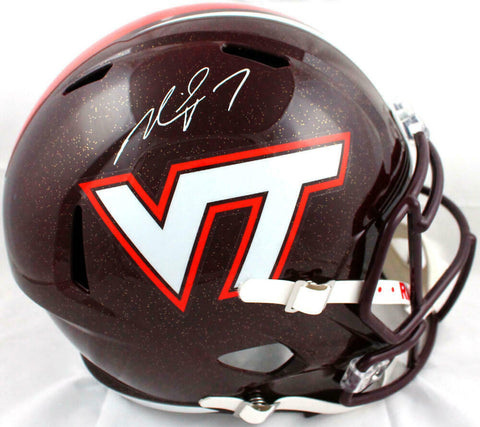 Michael Vick Autographed Virginia Tech F/S Speed Helmet-Beckett W Hologram