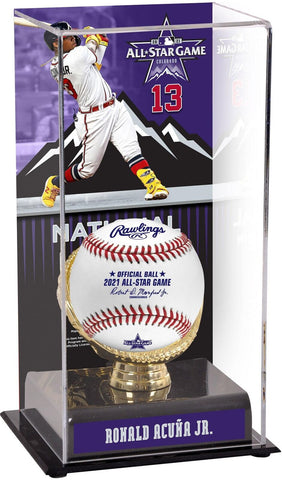Ronald Acuna Jr. Braves 2021 ASG Gold Glove Display Case w/Image