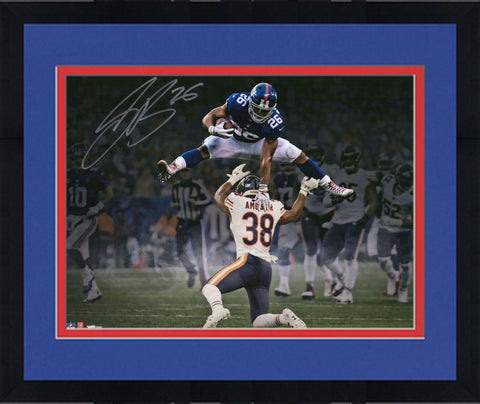 Framed Saquon Barkley New York Giants Autographed 16" x 20" Hurdle Photograph