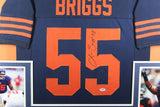 LANCE BRIGGS (Bears throwback SKYLINE) Signed Autographed Framed Jersey PSA