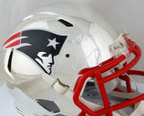 Sony Michel Signed New England Patriots CHROME Mini Helmet- Beckett Auth *White