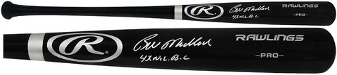 Bill Madlock Signed Rawlings Pro Black Baseball Bat w/4x NL BC - (SCHWARTZ COA)