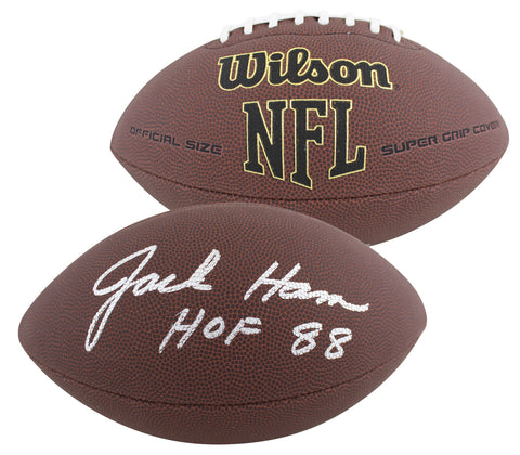 Steelers Jack Ham "HOF 88" Signed Wilson Super Grip Nfl Football BAS Witnessed