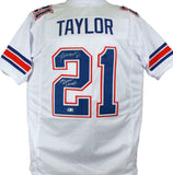 Fred Taylor Autographed White College Style Jersey w/ 96 Natl Champs-BAW Holo