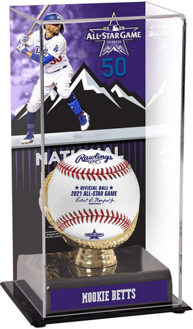 Mookie Betts Dodgers 2021 All-Star Game Gold Glove Display Case w/Image