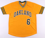 Sal Bando Signed Oakland Athletics Yellow Jersey (JSA COA) 3xWorld Series Champ