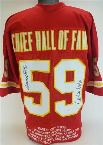 Will Shields & Curley Culp Signed Kansas City Chiefs NFL Hall Of Fame Jersey PSA