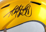 Adrian Peterson Autographed Vikings F/S Flash Speed Authentic Helmet-BAW Holo