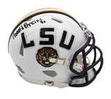 Harold Perkins Signed LSU Tigers Speed White NCAA Mini Helmet