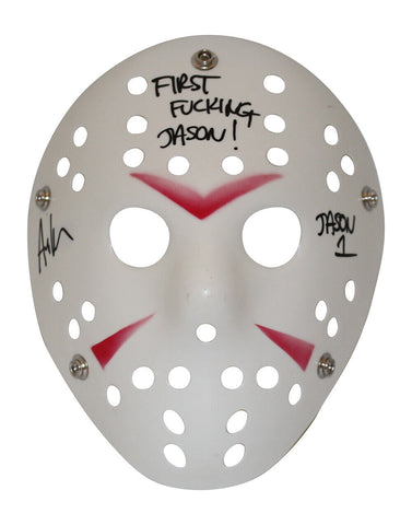 Ari Lehman Autographed/Signed Friday The 13th White Mask Jason Beckett 36373
