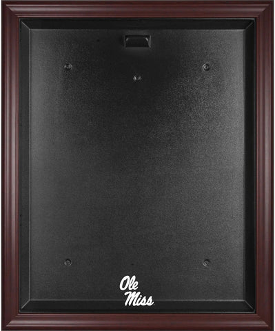 Ole Miss Rebels Mahogany Framed Logo Jersey Display Case Authentic