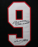 BOBBY HULL (Blackhawks black SKYLINE) Signed Autographed Framed Jersey JSA