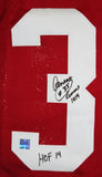Aeneas Williams Autographed Dark Red Pro Style Jersey w/ HOF- The Jersey Source