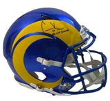 COOPER KUPP Autographed "SB LVI Champs" Rams Authentic Speed Helmet FANATICS