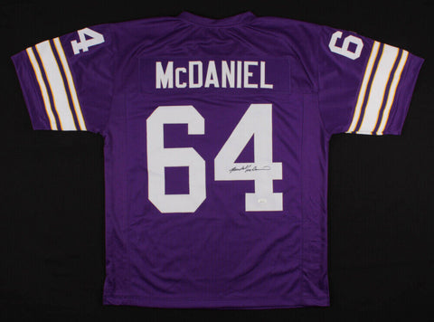 Randall McDaniel Signed Minnesota Vikings Jersey (JSA COA) 12xPro Bowl O Lineman