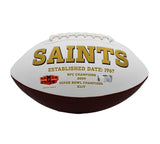 Ricky Williams Signed New Orleans Saints Embroidered White Football w/ "4:20"