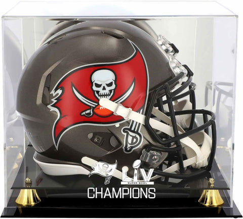 Tampa Bay Buccaneers Super Bowl LV Champs Golden Classic Helmet Display Case