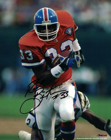 Rod Berstine Autographed/Signed Denver Broncos 8x10 Photo 24235 PF