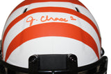 Ja'Marr Chase Autographed Cincinnati Bengals Lunar Mini Helmet Beckett 34889