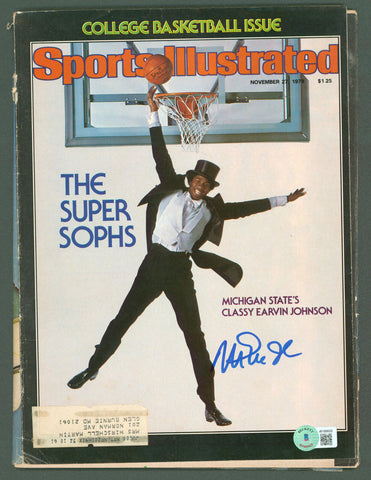 Lakers Magic Johnson Signed Nov. 1978 Sports Illustrated Magazine BAS #W188600