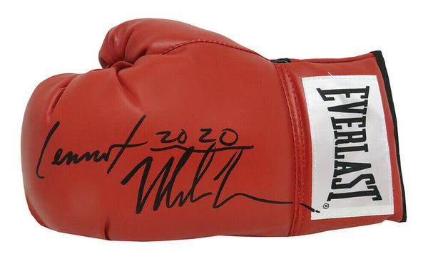 Mike Tyson & Lennox Lewis Signed Everlast Red Boxing Glove (SCHWARTZ SPORTS COA)