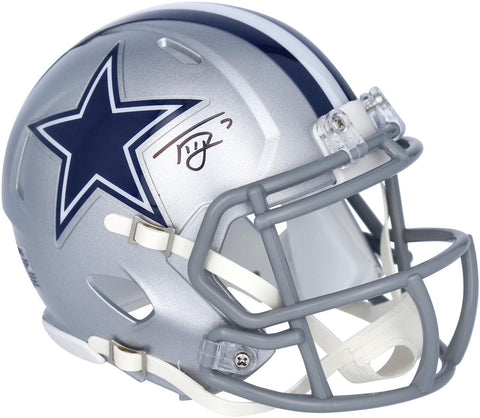 Trevon Diggs Dallas Cowboys Autographed Riddell Speed Mini Helmet