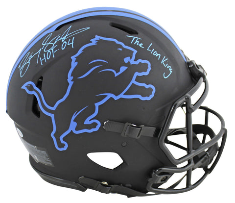 Lions Barry Sanders "2x Insc" Signed Eclipse Proline Full Size Speed Helmet BAS