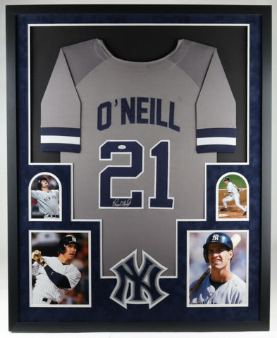 Paul O'Neill Signed New York Yankees 35x43 Framed Jersey (JSA COA) All Star O.F.