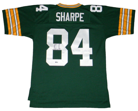 STERLING SHARPE SIGNED GREEN BAY PACKERS #84 MITCHELL & NESS JERSEY BECKETT