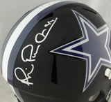 Michael Irvin Autographed Dallas Cowboys F/S Flat Black Helmet- Beckett Auth