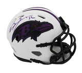 Ray Lewis Signed Baltimore Ravens Speed Lunar NFL Mini Helmet