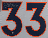 Javonte Williams Signed 35x43 Framed Denver Broncos Jersey (Beckett) 2nd Rnd Pck