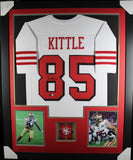 GEORGE KITTLE (49ers white TOWER) Signed Autographed Framed Jersey Beckett
