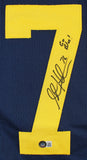 Steve Hutchinson "Go Blue!" Authentic Signed Navy Blue Pro Style Jersey BAS Wit