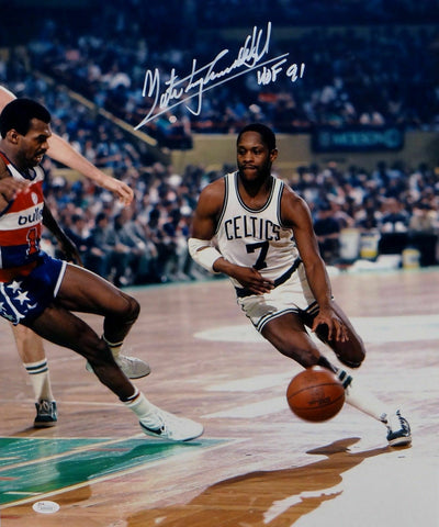 Nate Archibald HOF Autographed 16x20 Boston Celtics Dribbling Photo- JSA W Auth