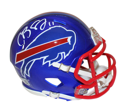 Cole Beasley Autographed/Signed Buffalo Bills Flash Mini Helmet Beckett 39128