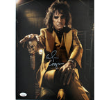Alice Cooper Signed Unframed 11x14 Photo - Sitting Legs Crossed with C