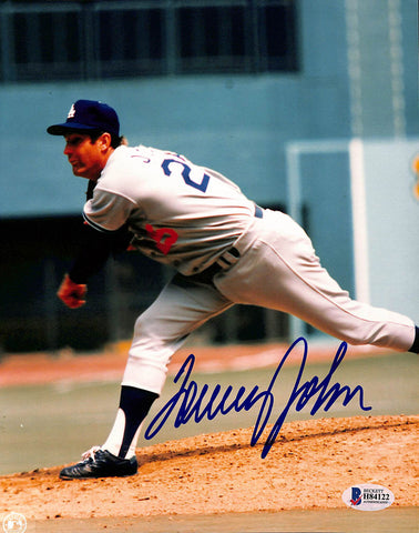 Dodgers Tommy John Authentic Signed 8x10 Photo Autographed BAS 2