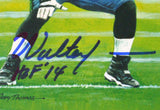 Walter Jones Signed Philadelphia Eagles Goal Line Art Card w/ HOF- Beckett *Blue
